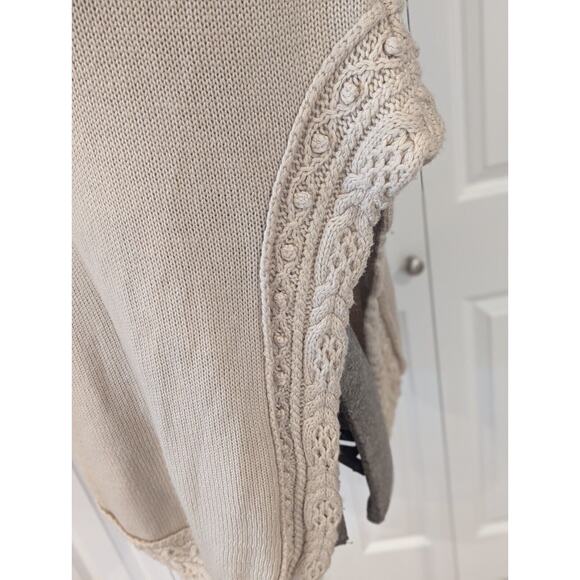 NWT Mason TurtleNeck Sweater Shawl Poncho Wool SOFT Gorgeous! Medium (O/S) Beige - Picture 6 of 9